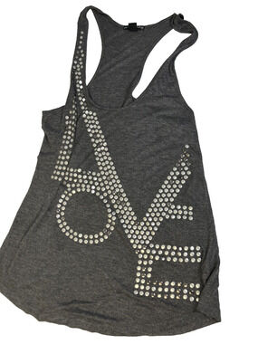 one clothing LOVE Tank Top Women's Medium Embellished Casual Swimsuit Cover